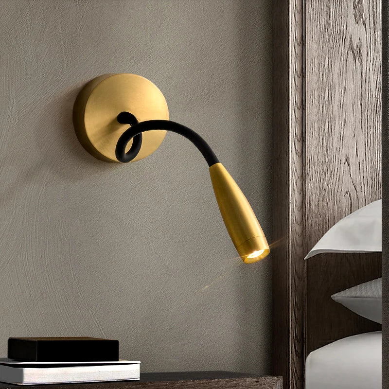 Modern Gold Tube LED Wall Lamp for Living Room Decoration