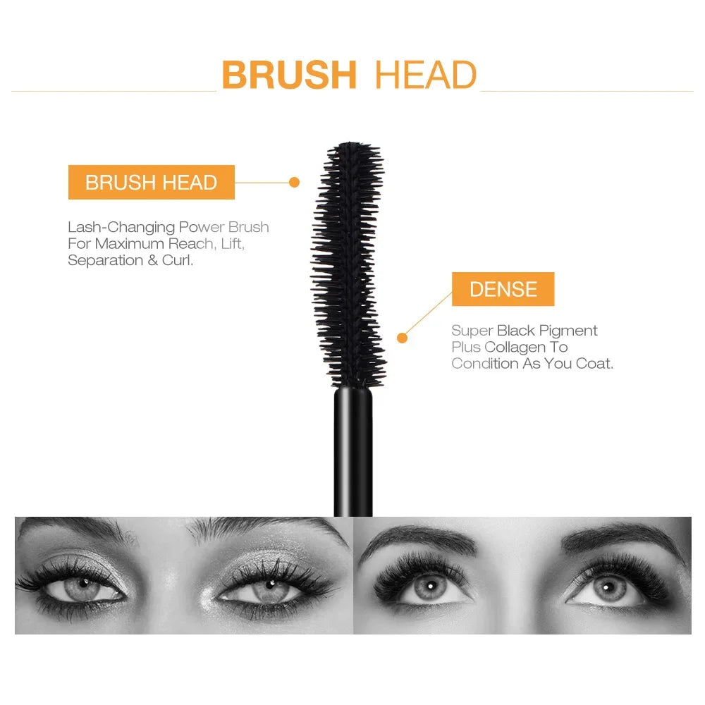 3D Long Black Mascara - Long Lasting Luxurious Gold Color