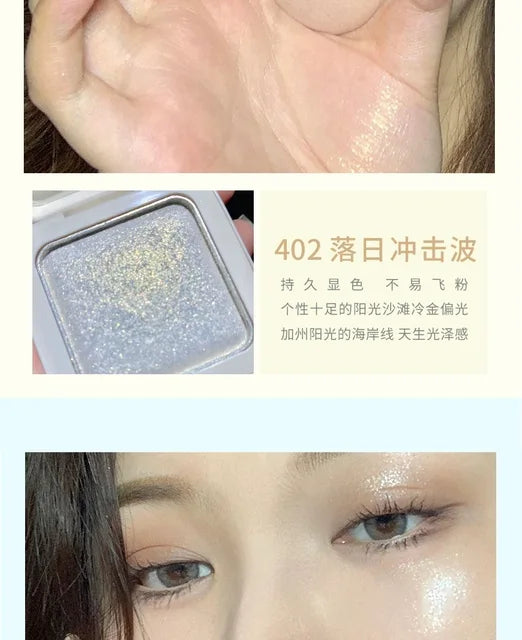 GOGOTALES Single Highlight Contour Pearl Chameleon Highgloss Brightening Longlasting Easy Repair Volume Flash Powder Face Makeup