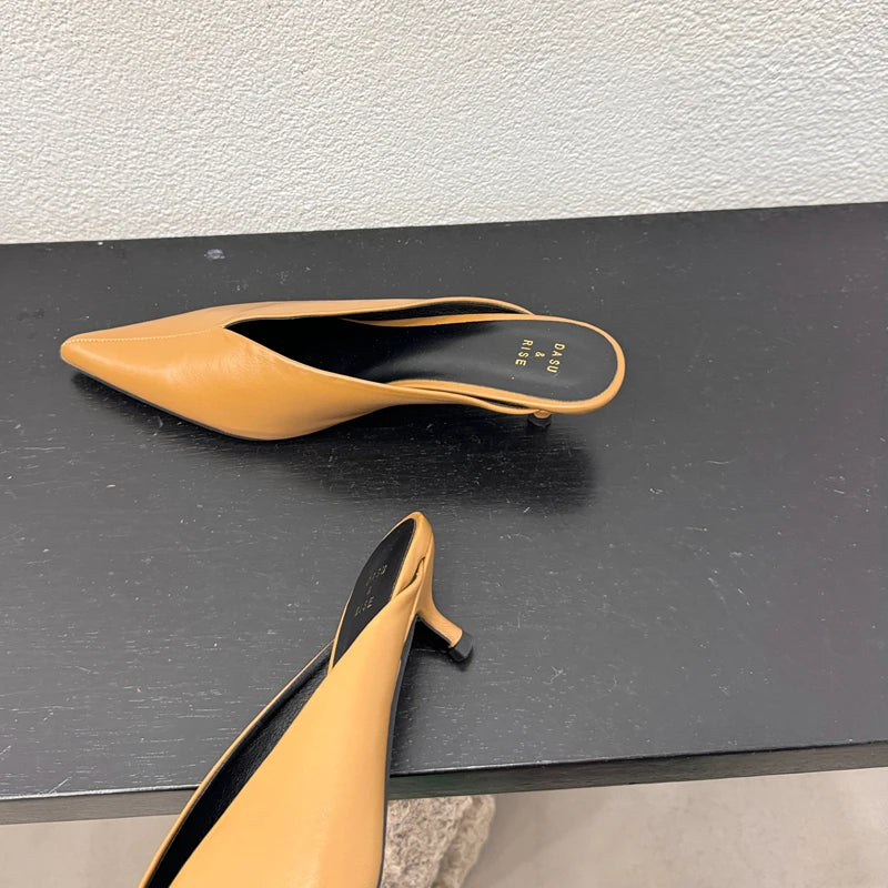 Dép Mũi Nhọn Nữ Thời Trang SUOJAILUN 2024 Mới