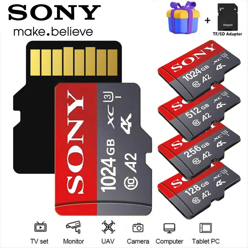 SO/NY Micro SD Memory Card 1TB/512GB/256GB/128GB/64GB