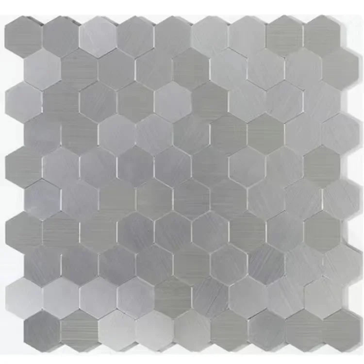 Mosaic Wall Tile Peel And Stick Self Adhesive Waterproof Aluminum Hexagon Kitchen Bath Tile Backsplash Fireproof Kitchenwall