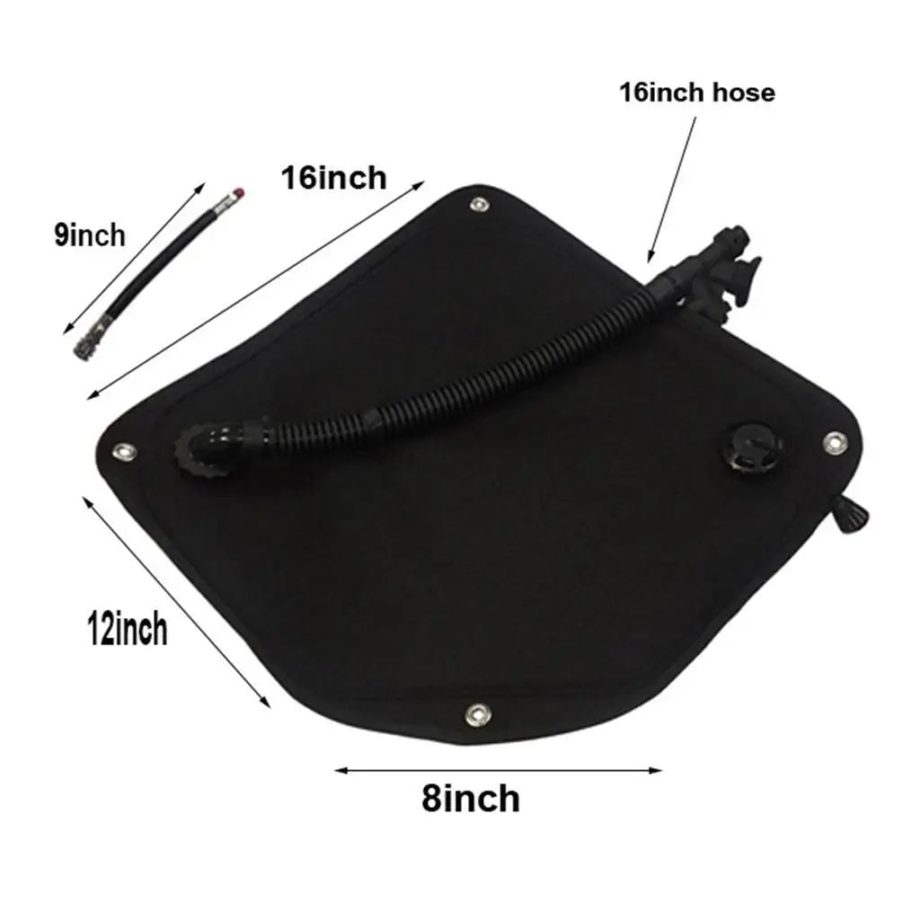 Scuba Diving BCD Buoyancy Compensator Wing Bladder 1050D Nylon 35lbs Side Mount Air Bladder with Low Pressure Hose Safety Gear