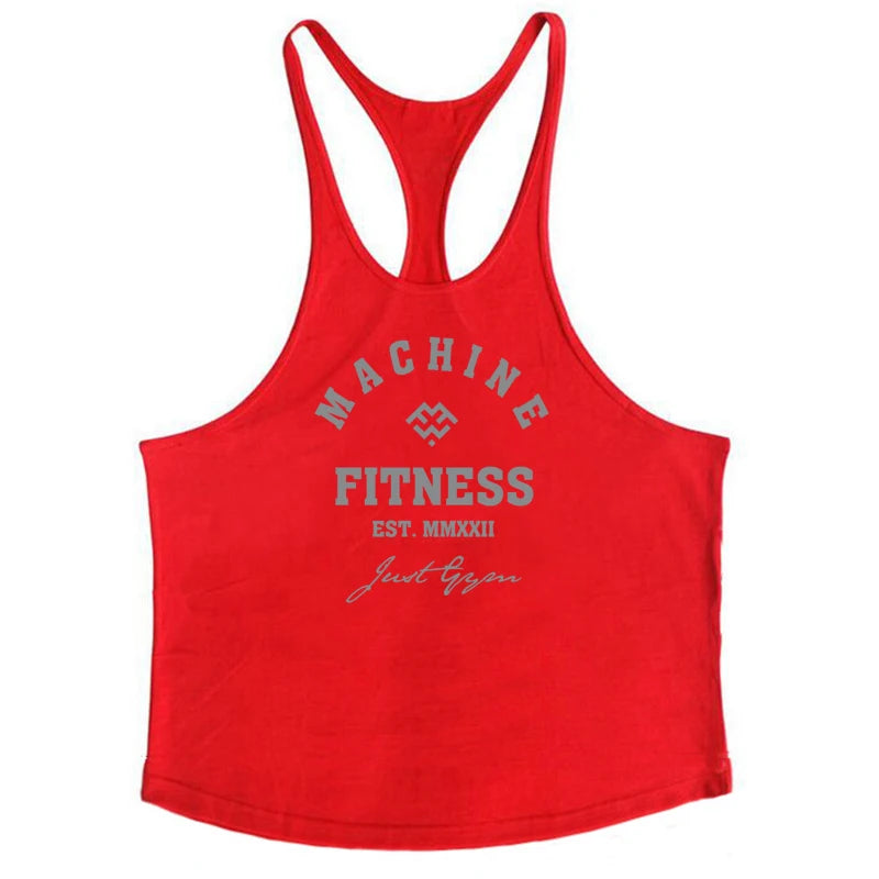 Áo Tank Tập Gym Nam Y Back Cotton Không Tay Bodybuilding
