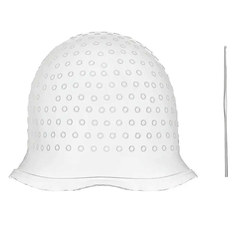 Silicone Hair Dye Cap with Needle for Salon Use