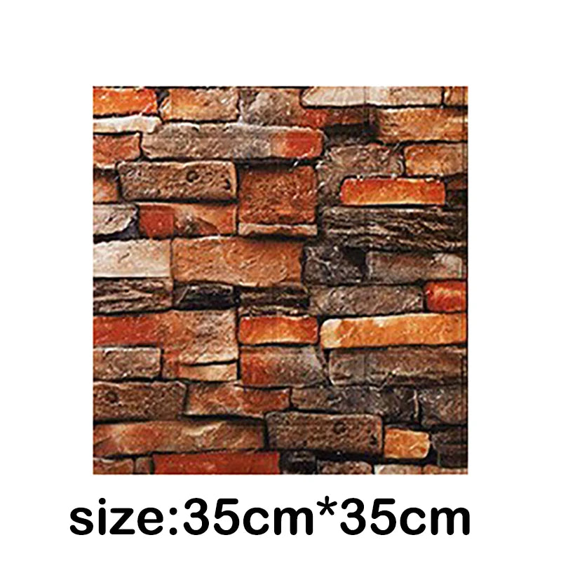 Giấy Dán Tường 3D Giả Gạch Chống Thấm 12 Miếng - Daisan Mart