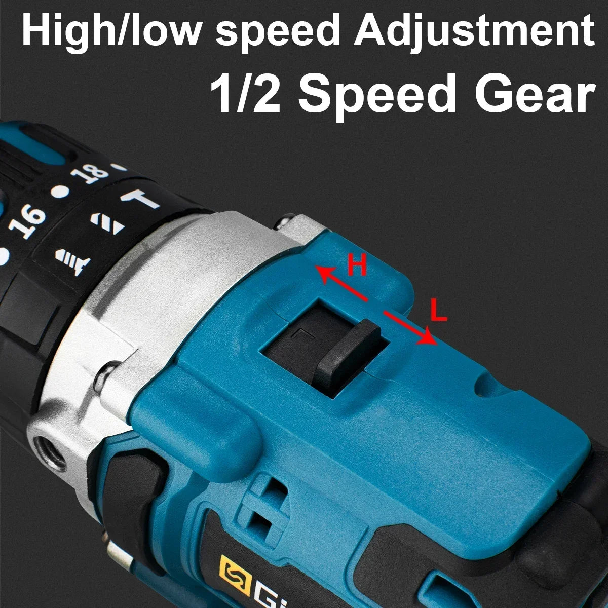 Brushless Electric Impact Drill Ice Breaking Fishing Cordless Screwdriver Rechargeable Battery Hand Drill Power Tools 13MM 480NM