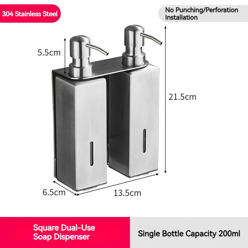 Bình Xà Phòng Inox 200ml Treo Tường Hiện Đại - Daisan Mart