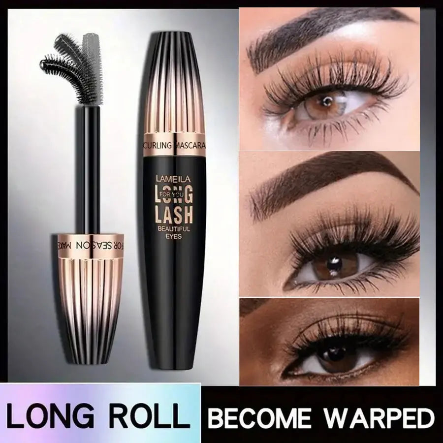 4D Waterproof Mascara, Thick, Long, Curled, Fluffy, Long-lasting