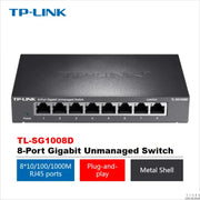 TP-LINK 1000 Mbps 8 Port Gigabit Switch 8 Ports 1000Mbps, Unmanaged Plug and Play TL-SG1008D