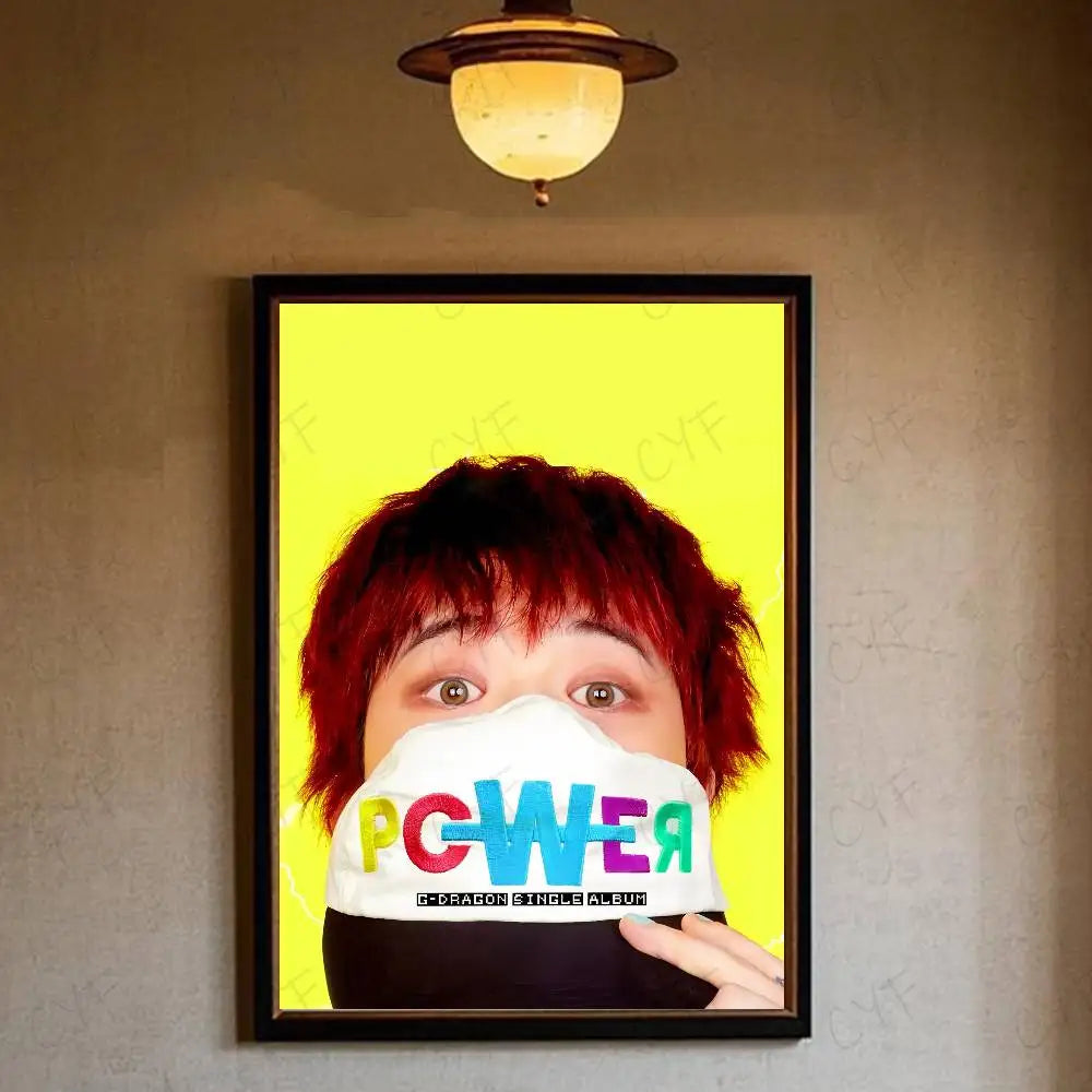 1PC Korean Pop Band B-BIGBANG Poster Waterproof Wall Art Sticker For Bar Living Vintage Room Decor High Quality Print Gift