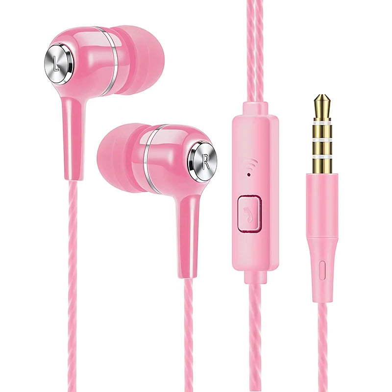 3.5mm HIFI In-Ear Headphones Strong Bass Gaming Mic