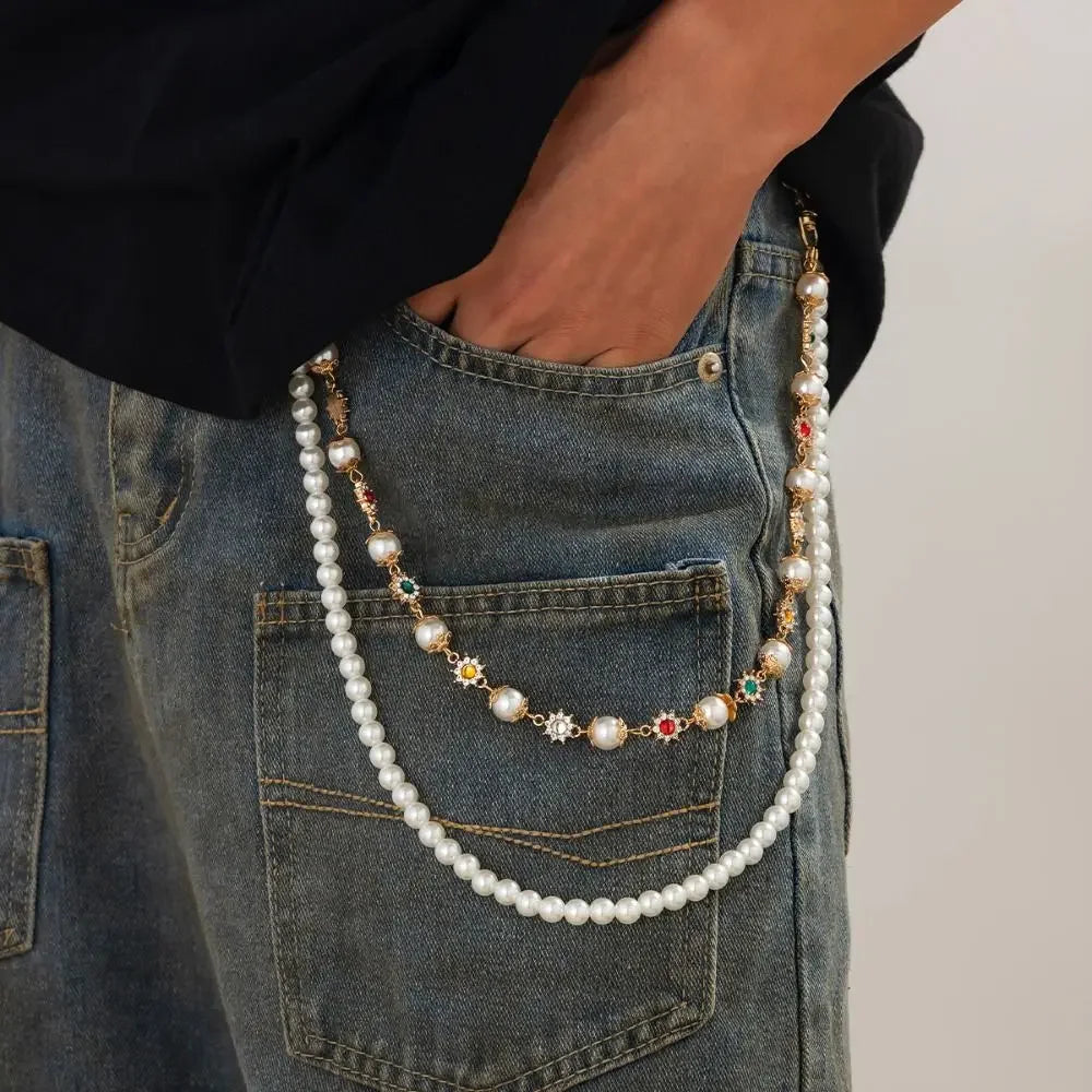 Punk Spiked Pearl Necklace Harajuku Women's Waist &amp; Bag