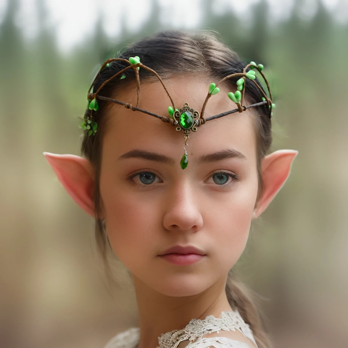 Vương Miện Tiên Rừng Tóc Nữ Pha Lê Tua Rua