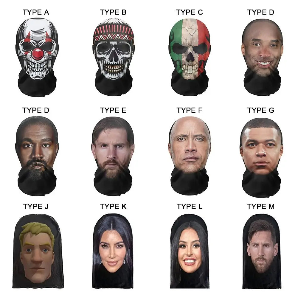 Mặt Nạ 3D Hài Hước Chống Nắng Đa Năng Thoáng Khí