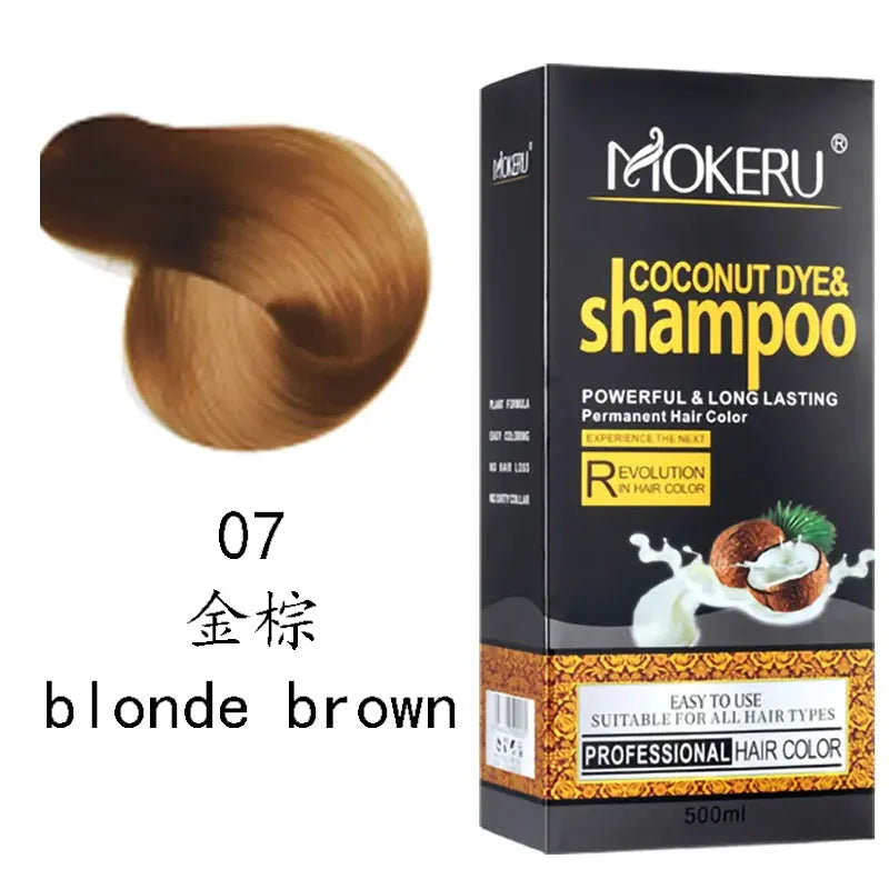 Mokeru Natural Black Hair Dye Shampoo Long Hair Care