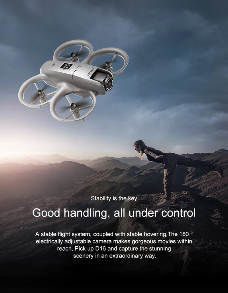 FlyCam Xiaomi D16 8K - Mini Drone Avoiding Obstacles