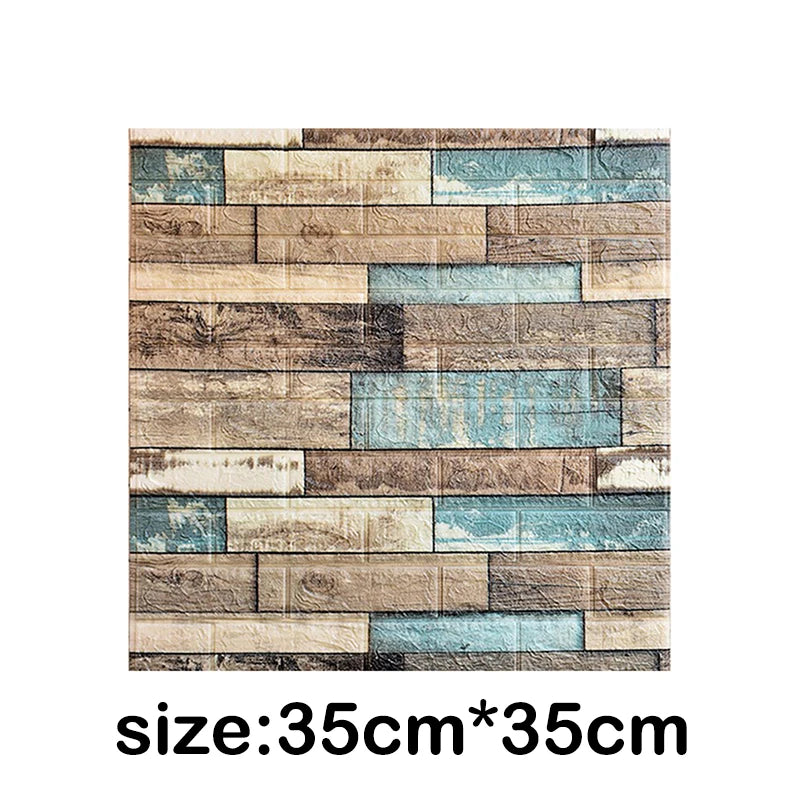 Giấy Dán Tường 3D Giả Gạch Chống Thấm 12 Miếng - Daisan Mart