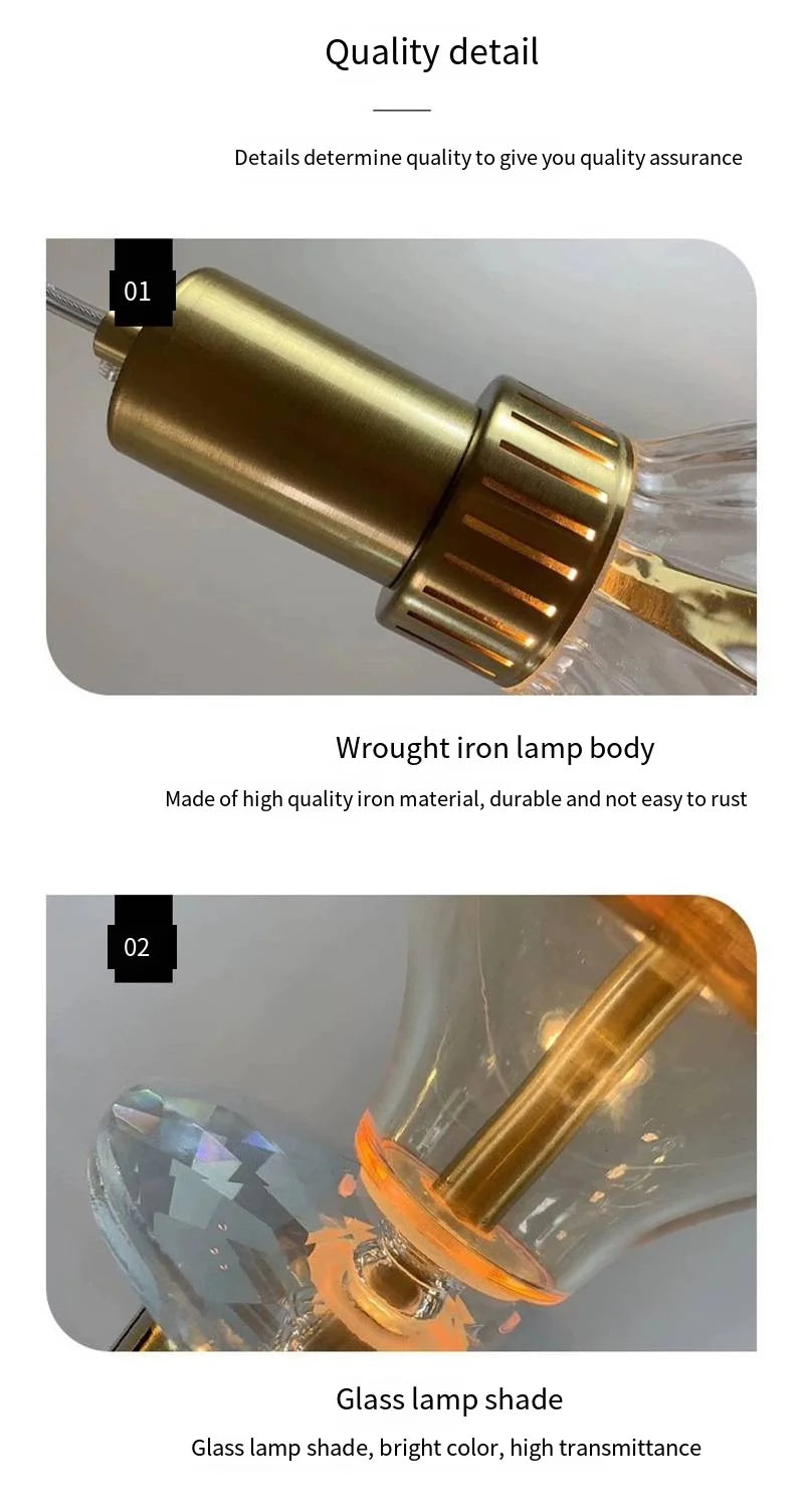 Đèn Thả LED Bắc Âu Trang Trí Quán Bar, Phòng Ngủ - Daisan Mart