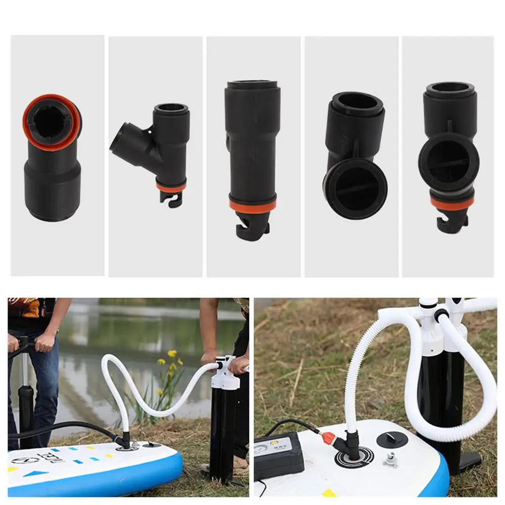Double Inlet Valve Adapter Compressor Paddle Board Pump Adapter Adapter For Multi-person Air Pump Accessories