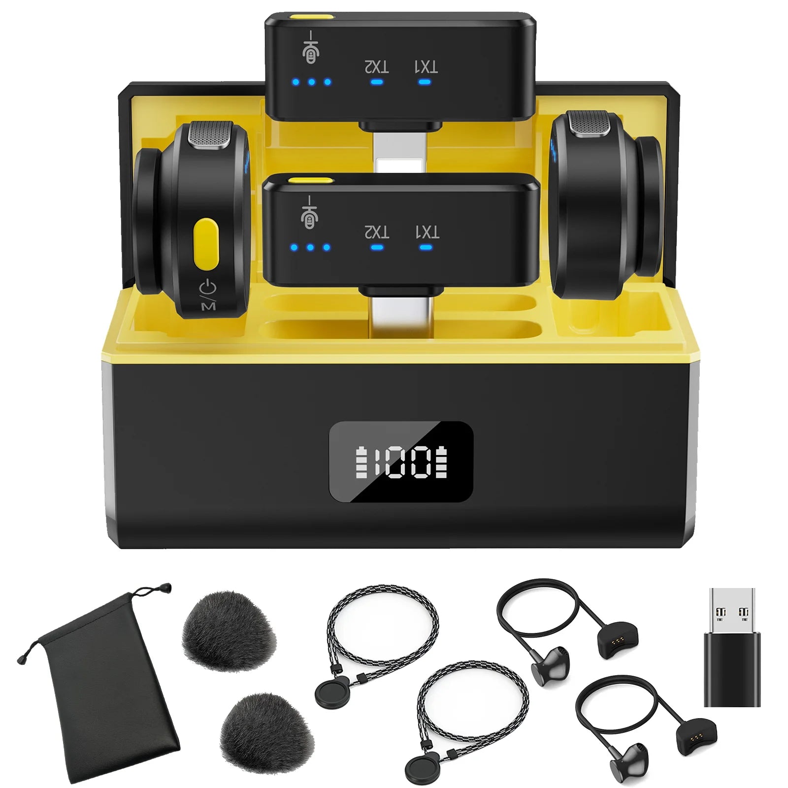 Professional Noise-Canceling Wireless Microphone for Recording &amp; Interviews