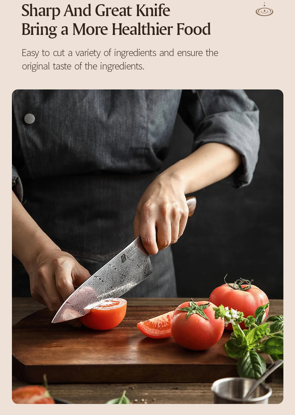 XINZUO 8.5 Kitchen Knife - 110 Layer Damascus Steel