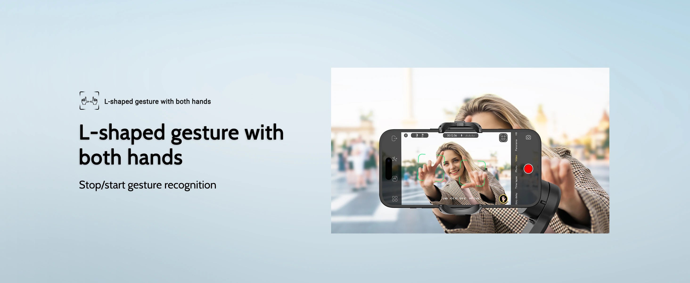 AOCHUAN Smartphone Gimbal Stabilizer OLED screen with LED lights 3-axis gimbal Stabilizer for Android and iPhone Smart XproBlack