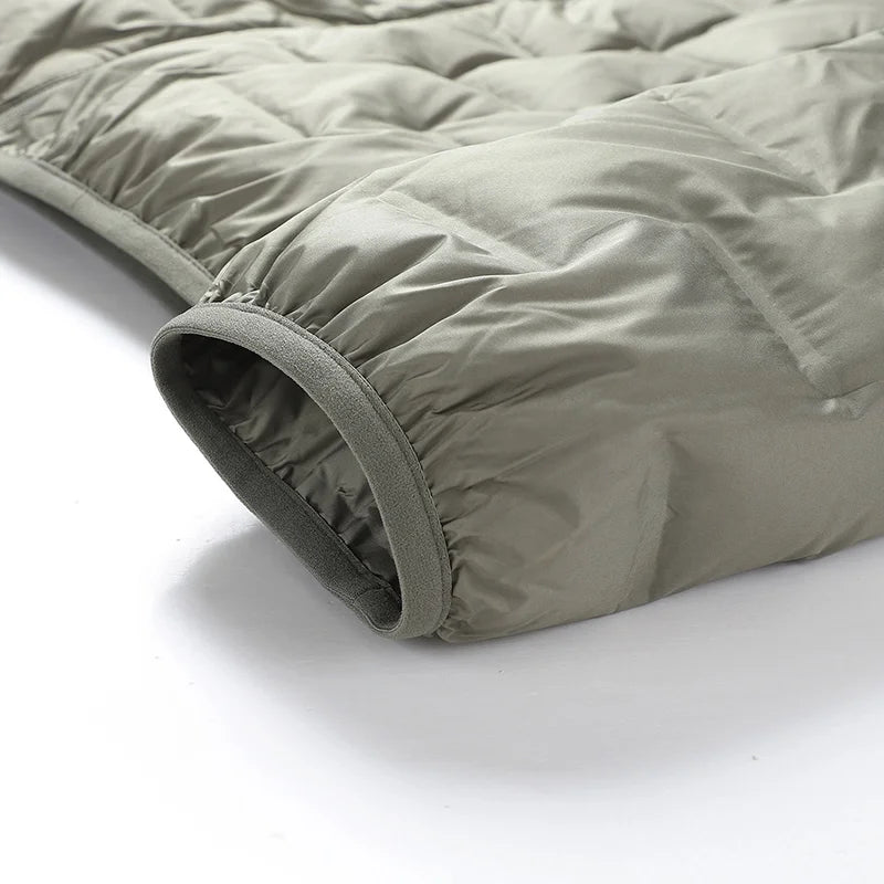 Men's waterproof down jacket keeps warm outdoors