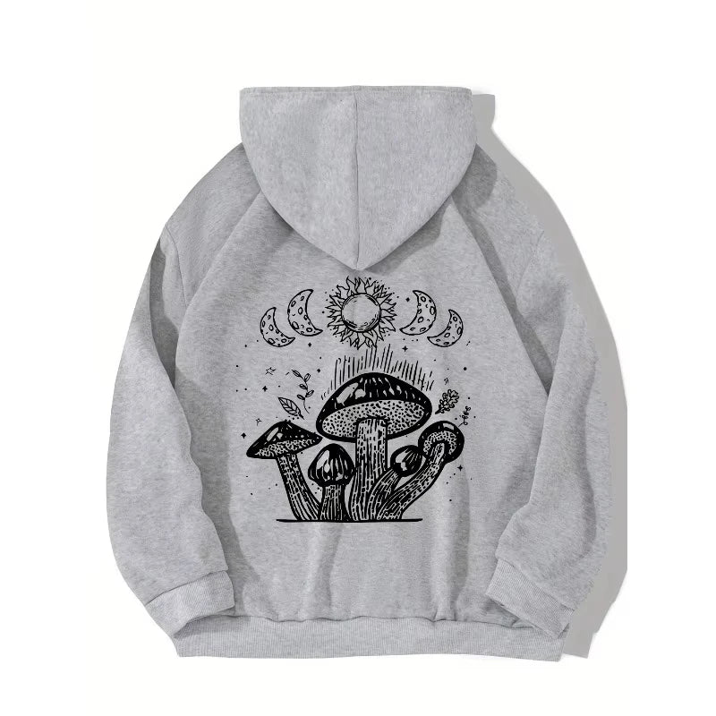 Unisex Hoodie with Fashionable Printed Patterns, Loose Form WY0396