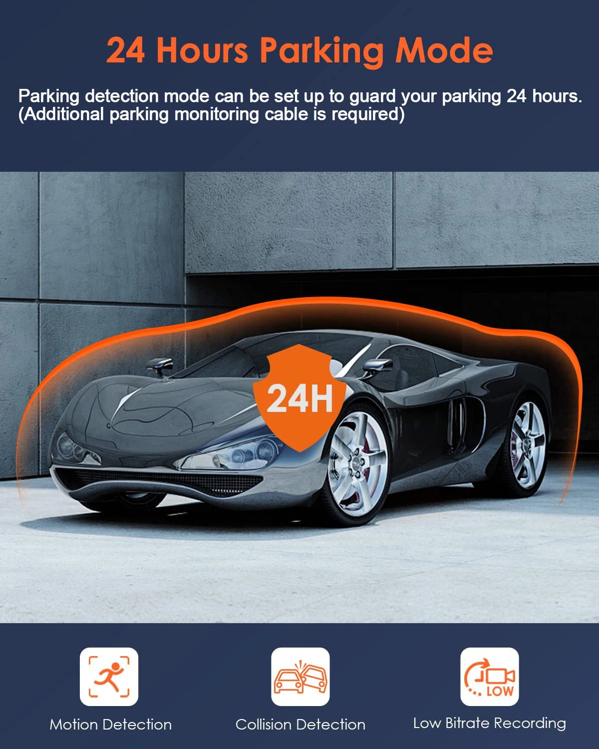3-Eye Dash Cam, Night Recording, Full HD 1080P