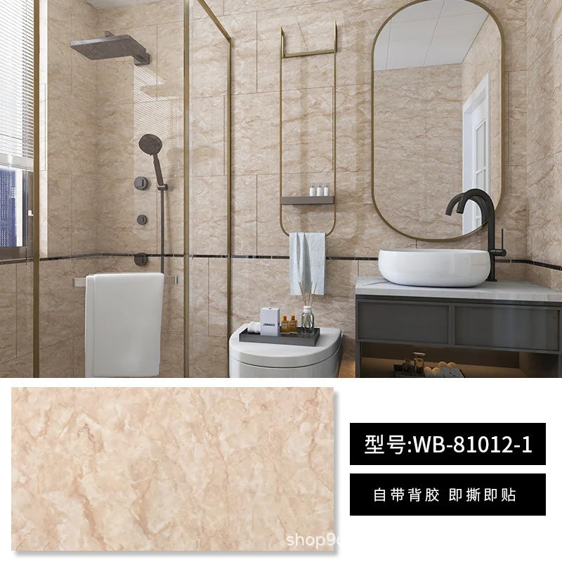 30X60CM SXP marble wood grain wall skirt entrance hall living room kitchen aluminum mold self-adhesive waterproof