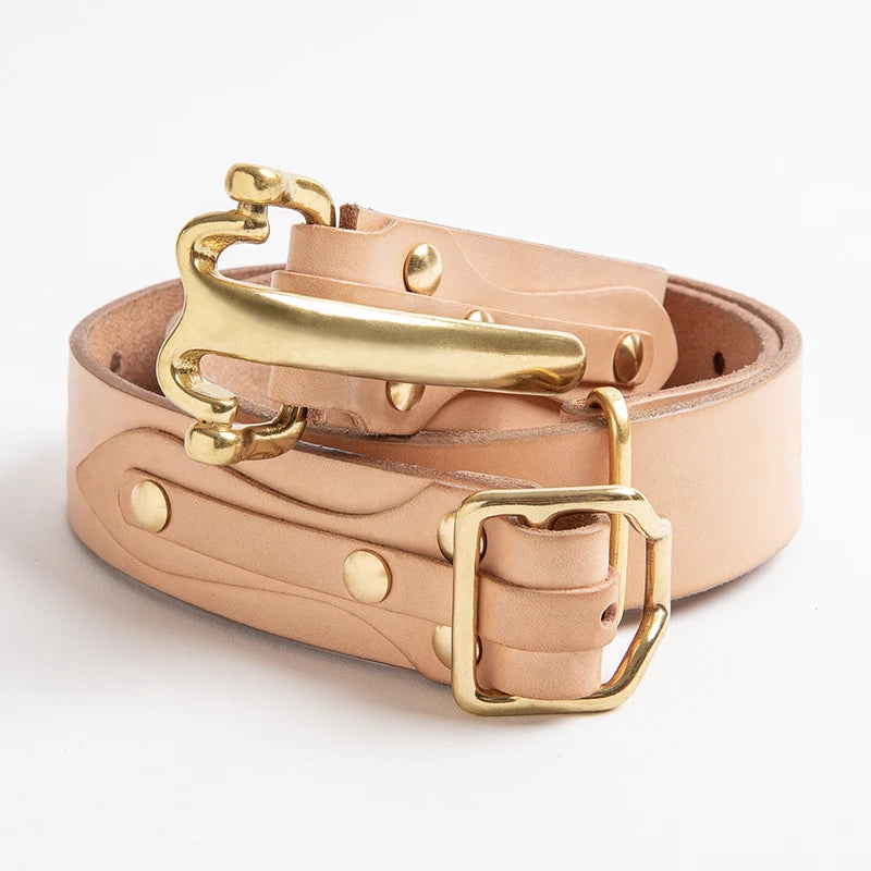 Thắt Lưng Da Bò Cao Cấp Maden Vintage Cho Nam Nữ