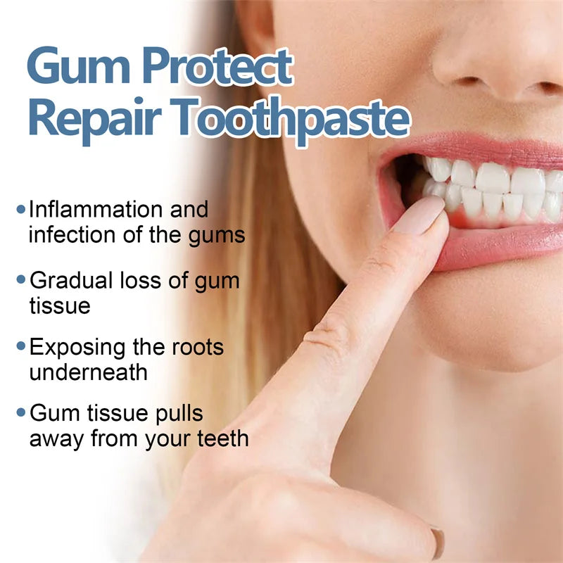 Rapid Repairing Gum Atrophy Toothpaste Effectively Relieve Dental Allergies Deep Cleaning Tooth Caries Damaged Teeth Care Serum