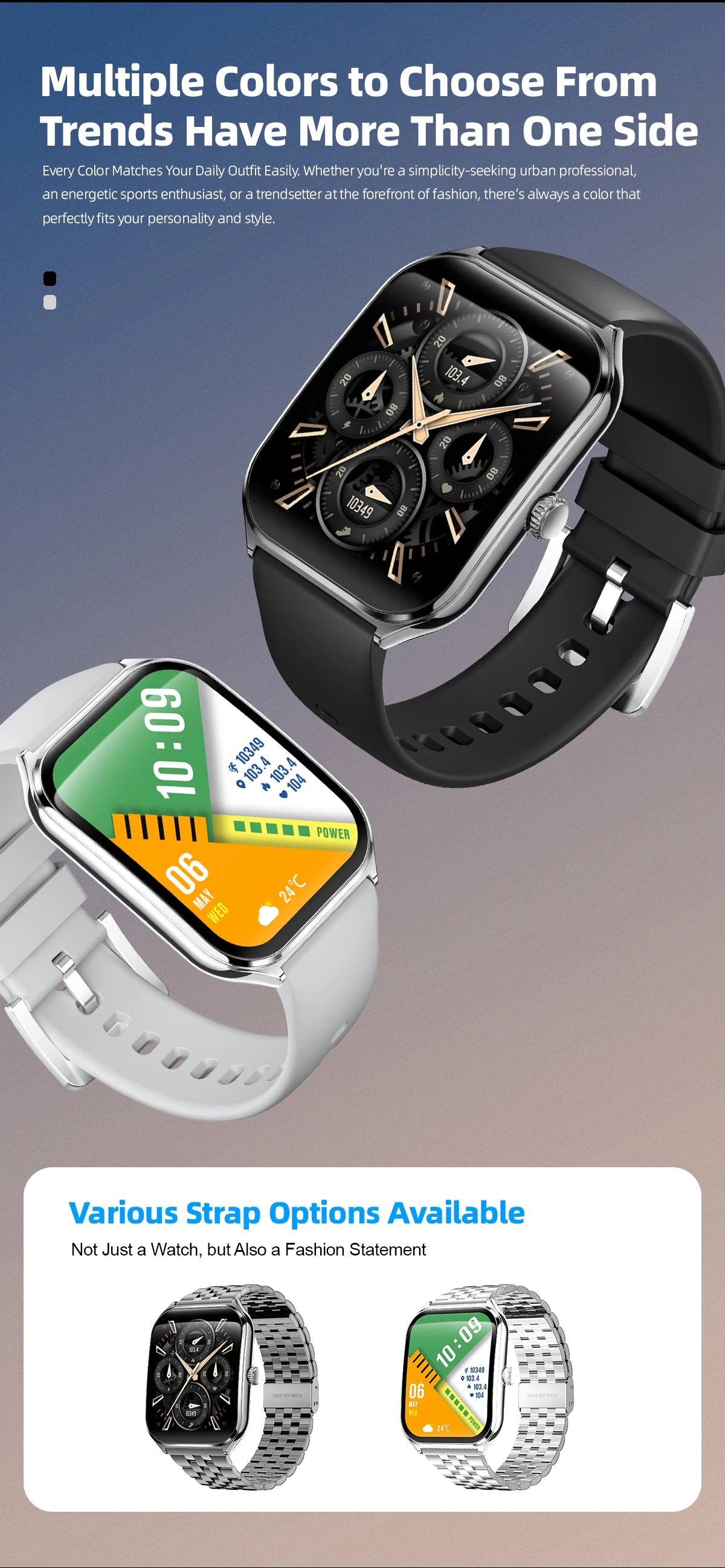 Ultra-Thin Smartwatch 1.96 AMOLED Continuous Display