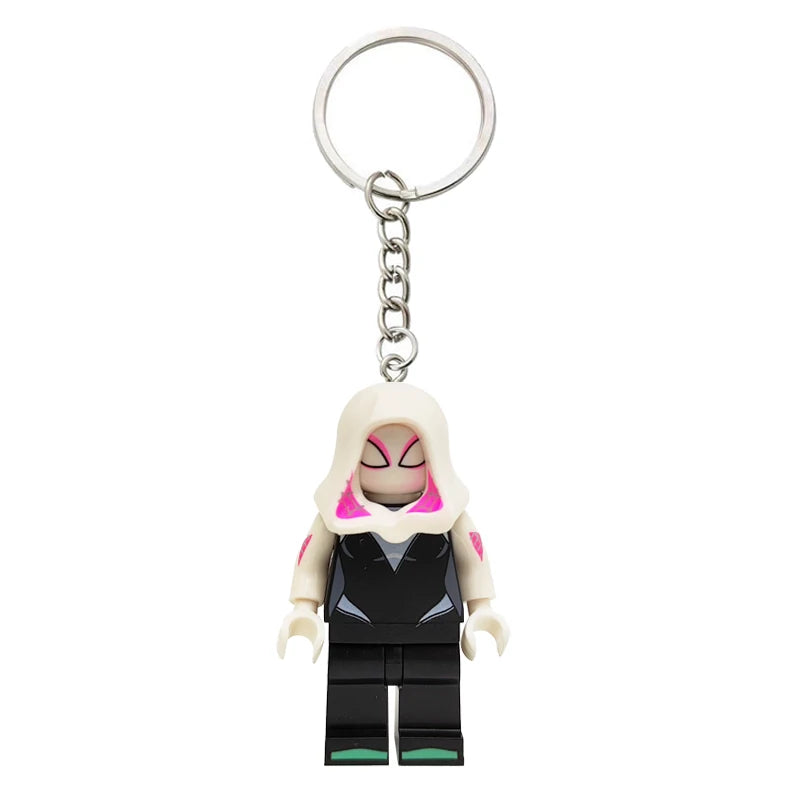 Lego Spider-Man Miles &amp; Gwen Cute Bag Keychain