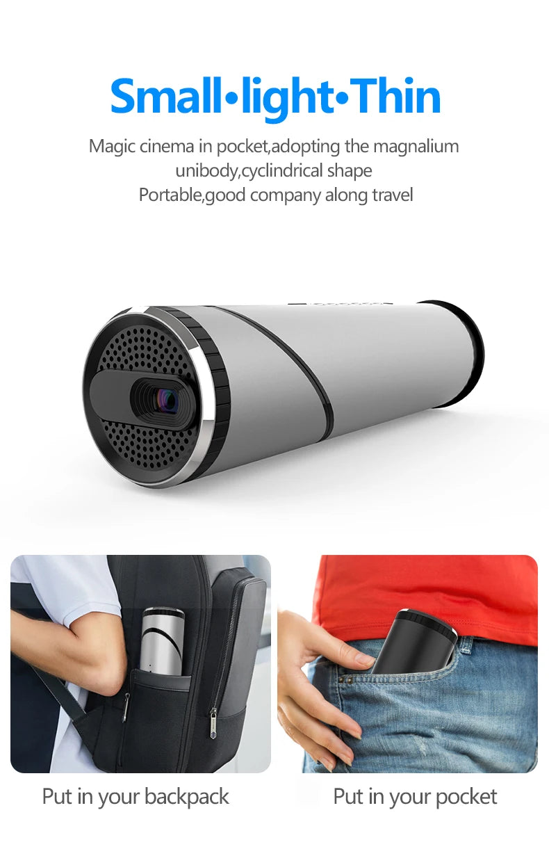 Máy Chiếu Mini 4K KIXIN K5 Pin 6000mAh Android 11 - Daisan Mart