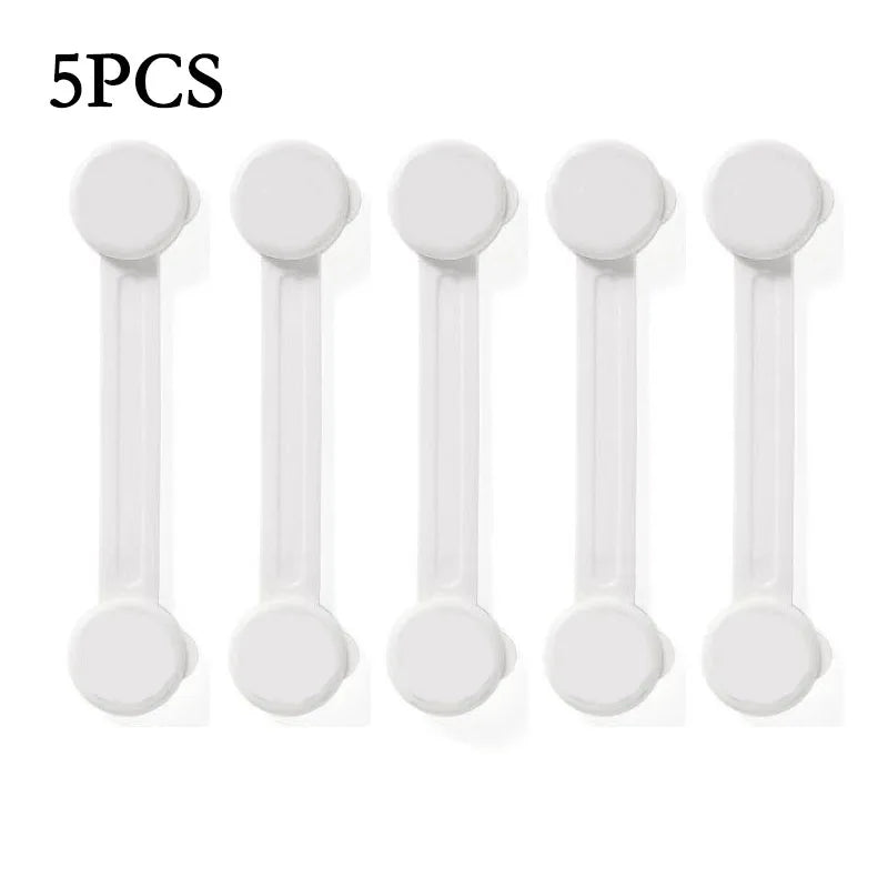 Multi-function Security Protection Locks Baby Safety Cabinet Drawer Door Buckle Home White Toilet Refrigerator Lock 5Pcs/Lot - Daisan Mart