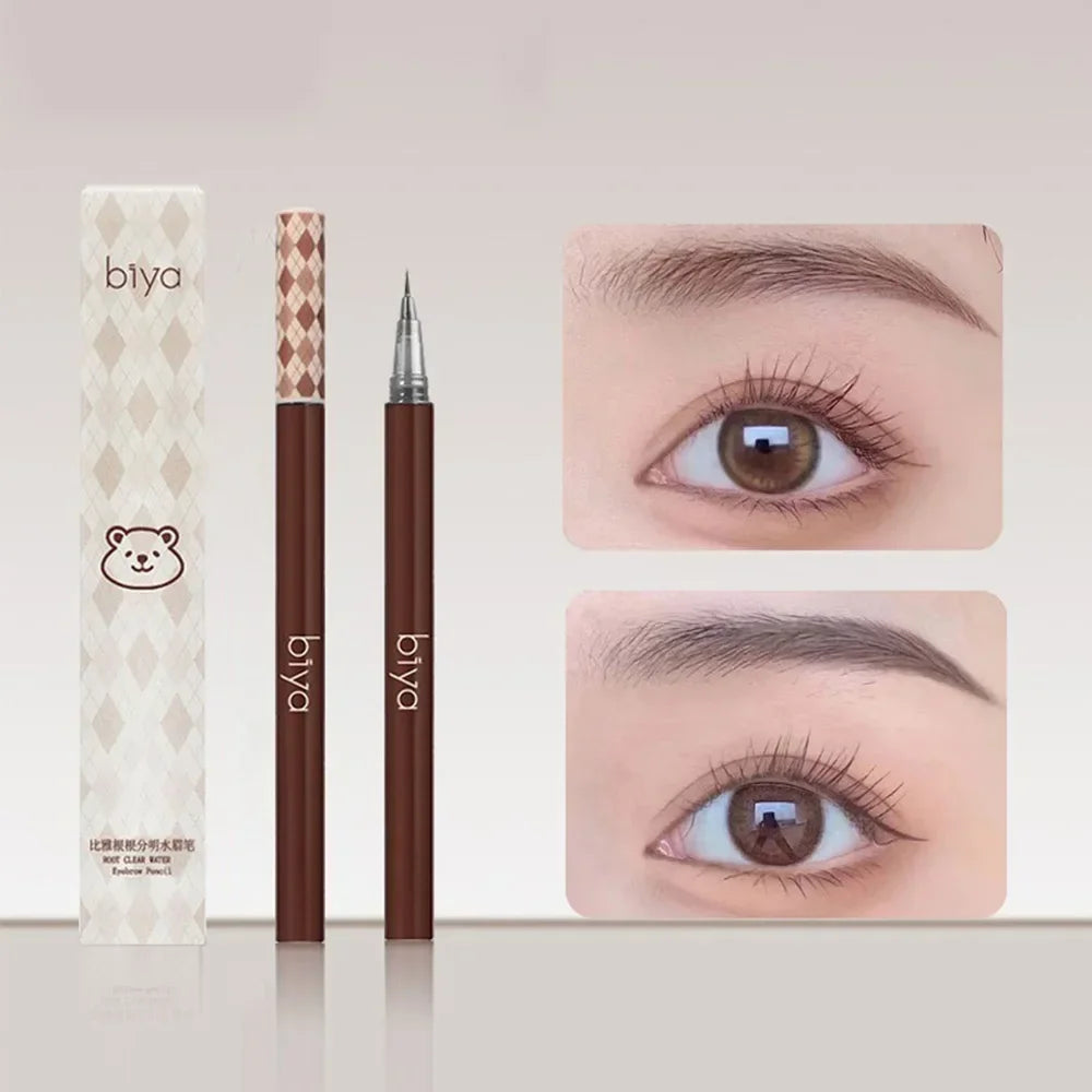 Biya Super Thin Waterproof Eyebrow Pen Brown/Gray
