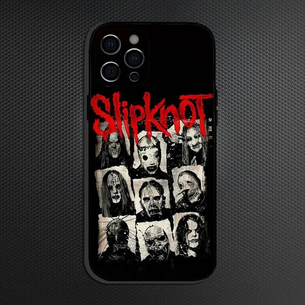 Ốp lưng Silicone Đen SlipknotS iPhone 11-16 Pro Max