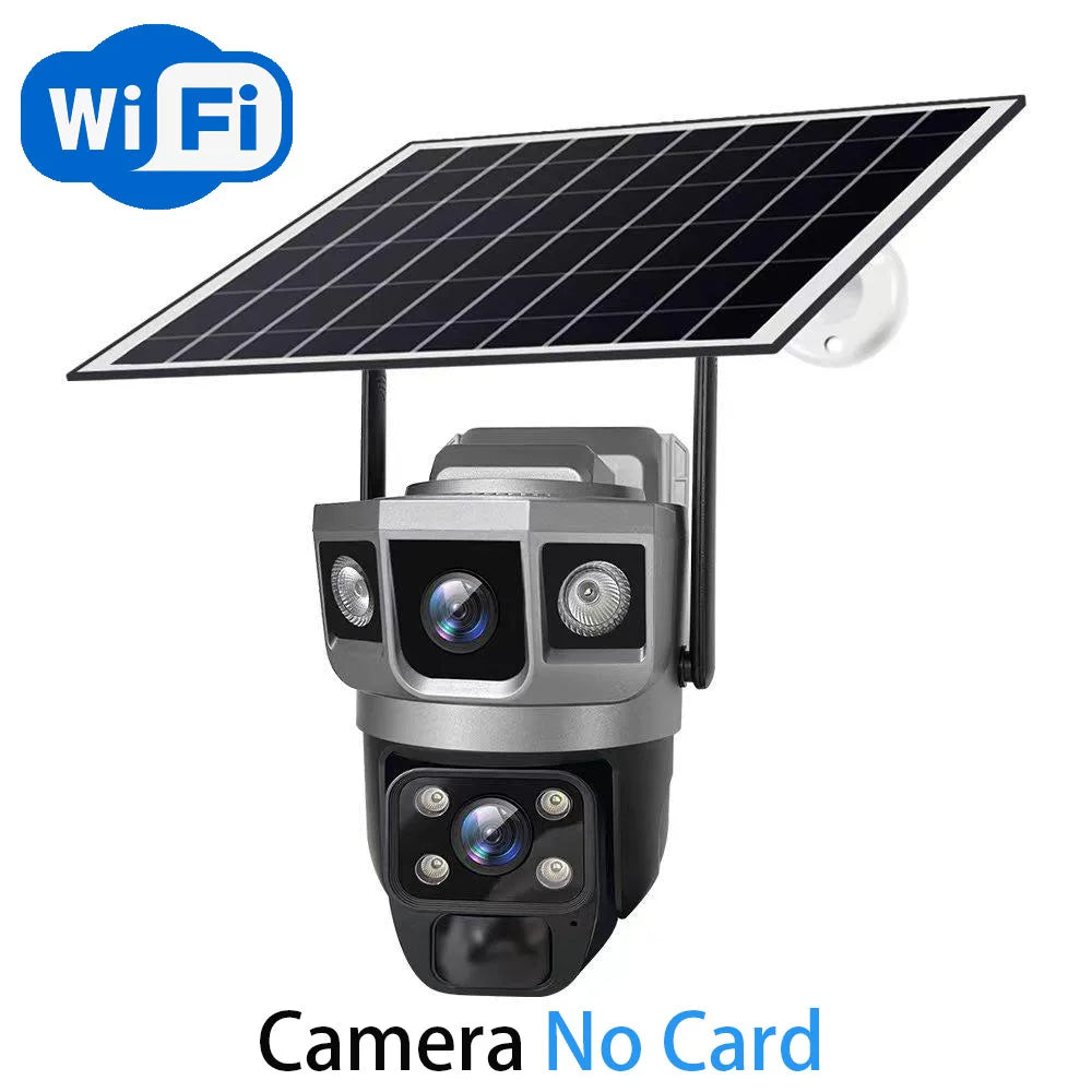 Solar PTZ Camera 12MP WiFi 10X Zoom - 3 Screens
