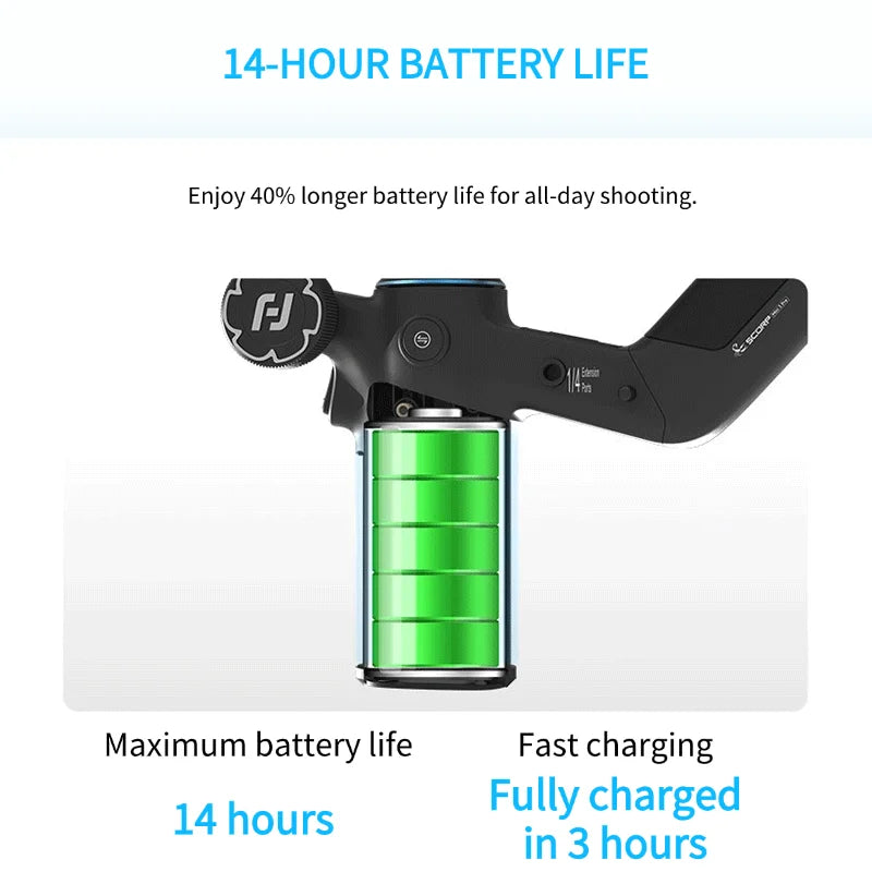 FeiyuTech SCORP Mini 3 Pro – 3-in-1 Gimbal with Detachable Handle &amp; AI 4.0 Tracking for Mirrorless, Action Cameras &amp; Phones