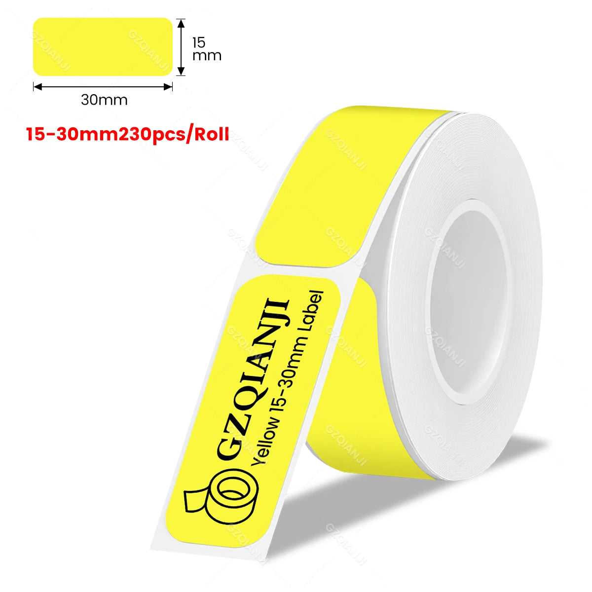 Multi Size P15 Label Paper Rolls Sticker 15*30mm 12*40mm White Color Cable Transparent P15 Thermal Label Printer Adhesive Tape - Daisan Mart