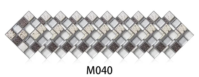 10pcs/set Marble Mosaic Tiles Wall Sticker Transfers Flat Covers for Kitchen Bathroom Stitching Stickers Self-adhesive Removable