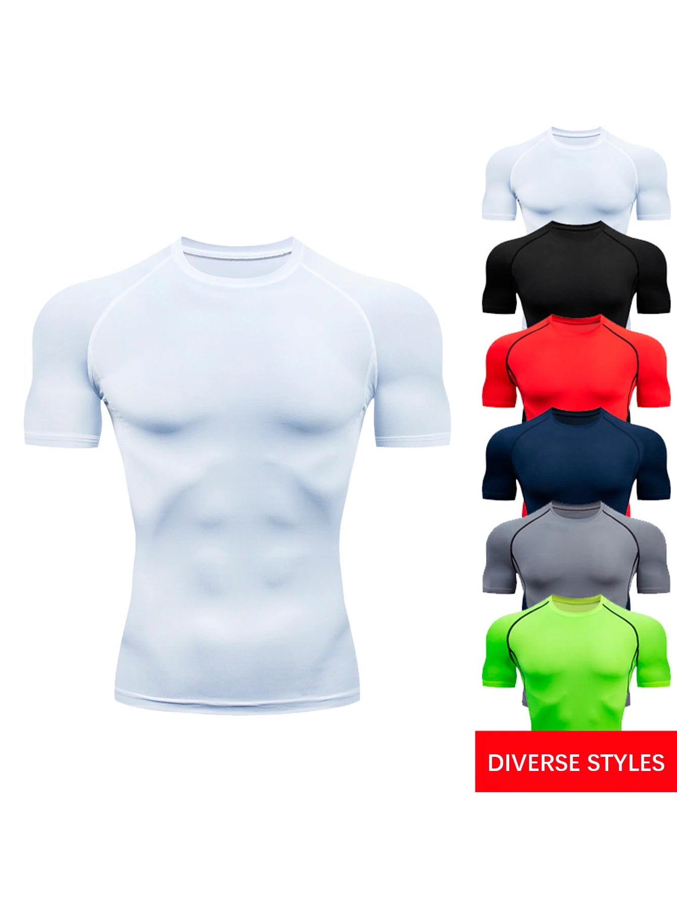 Men's Gym T-shirt, Stretchy and Breathable for Summer