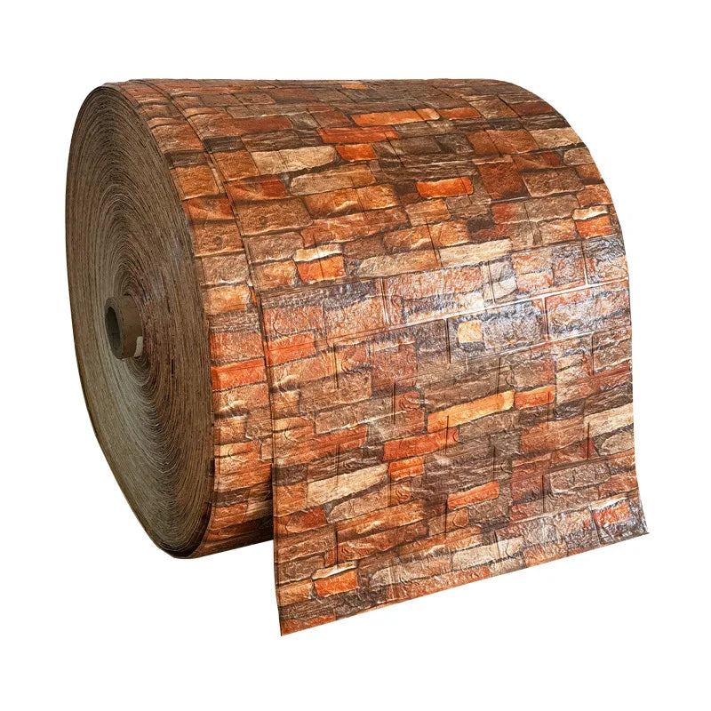 10M stickers Self-Adhesive Panels 3D Soft Crash Foam Wallpaper Imitation Brick Wall Stickers Home Living Room Kid Bedroom Decor