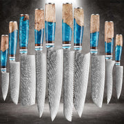 Damascus Kitchen Knife Set - Sharp and Multi-Purpose Japanese