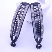Stylish Black Rhinestone Banana Clip
