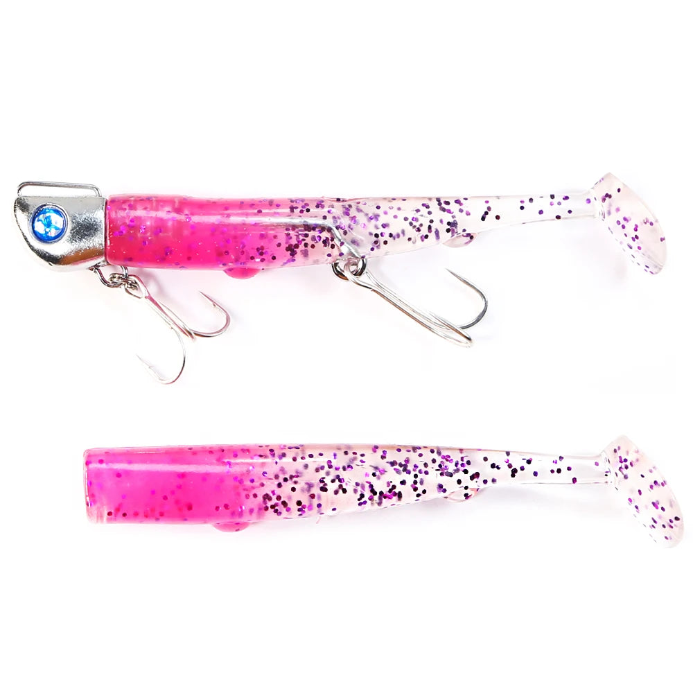 Mồi Câu Mềm B&U 105mm Đuôi Đen Minnow 33.7g