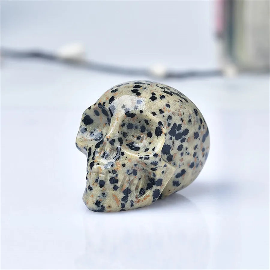 Đầu Lâu Đá Quý Tự Nhiên Chạm Khắc Phong Thủy 50mm