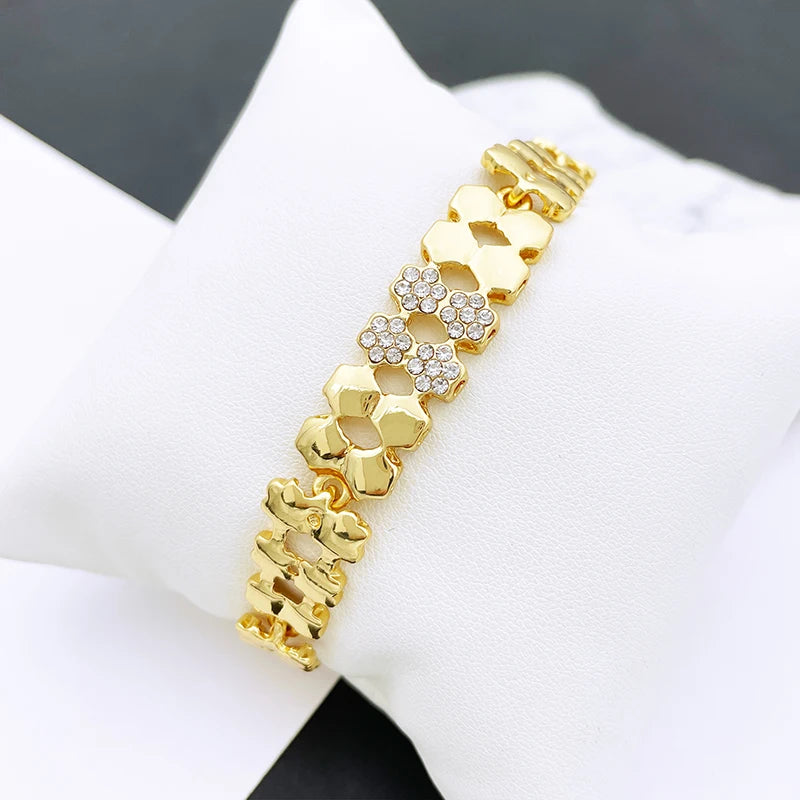 Women's Gold Jewelry Set - Fashion Bijoux Necklace Set